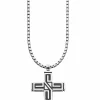 Anhänger mit Kette 925/- Sterling Silber rhodiniert Kreuz