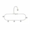 Armband 925/- Sterling Silber rhodiniert Anhänger rund Zirkonia