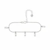 Armband 925/- Sterling Silber rhodiniert Anhänger Zirkonia Baguette