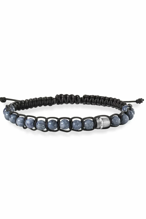 Armband 925/- Sterling Silber rhodiniert Koralle grau