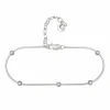 Armband 925/- Sterling Silber rhodiniert Schlangenkette vierseitig diamantiert mit Kugeln