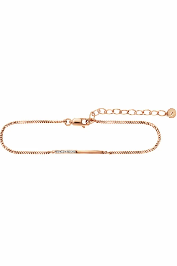 Armband 925/- Sterling Silber rotvergoldet Weißtopas