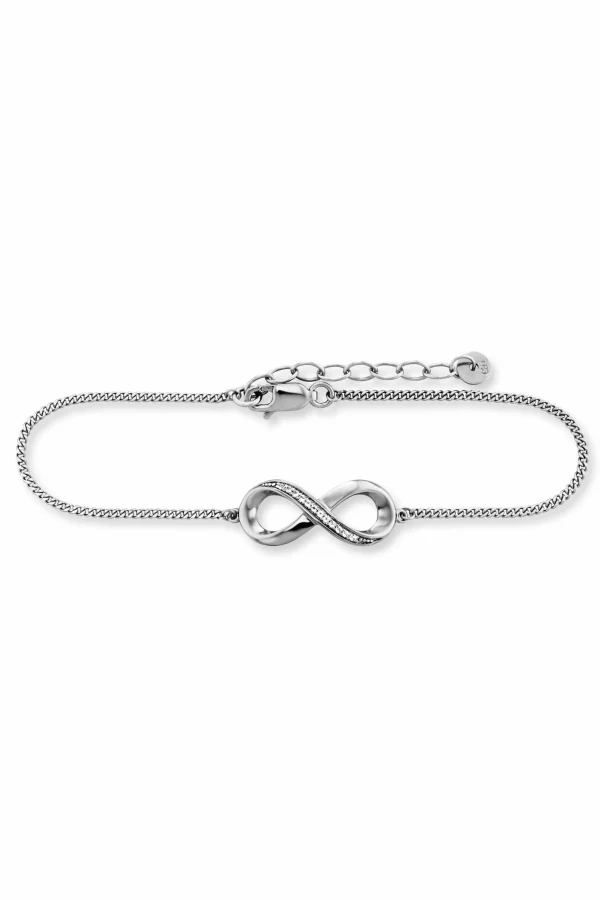 Armband 925/- Sterling Silber Topas Infinity
