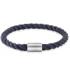 Armband Edelstahl Textilband Navy blau 23cm
