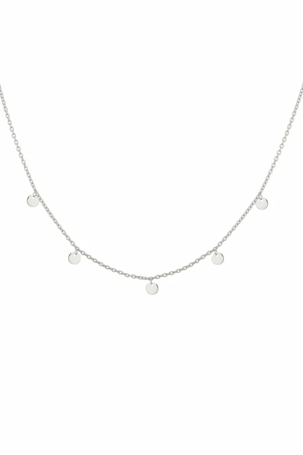 Collier 925 Silber rhodiniert Anhänger Plättchen