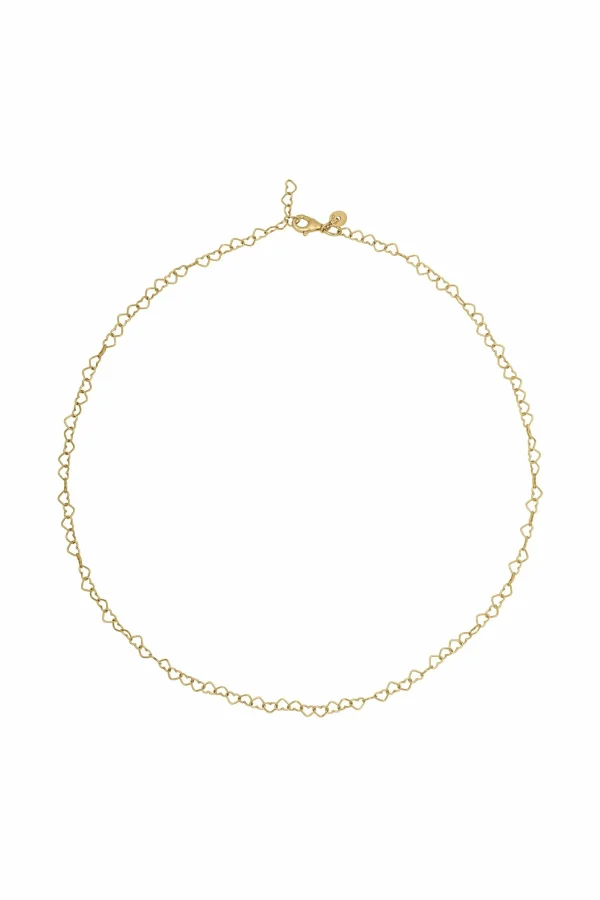 Collier 925 Silber vergoldet Herzchenkette Choker