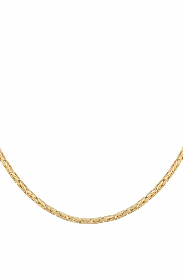 Collier 925 Silber vergoldet Königskette diamantiert