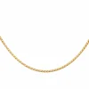 Collier 925 Silber vergoldet Panzerkette rund