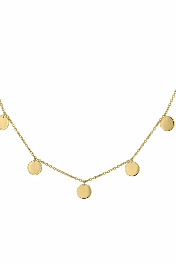 Collier 925 Silber vergoldet Plättchen Boho