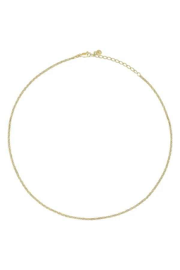 Collier 925 Silber vergoldet S-Panzerkette