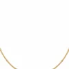 Collier 925 Silber vergoldet Schlangenkette rund mit Kugeln