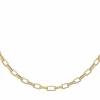 Collier 925 Silber vergoldet Y-Kette Gliederkette