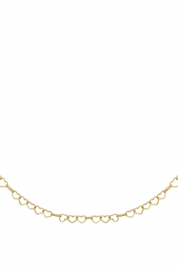 Collier 925 Silber vergoldet Herzchenkette Y-Kette
