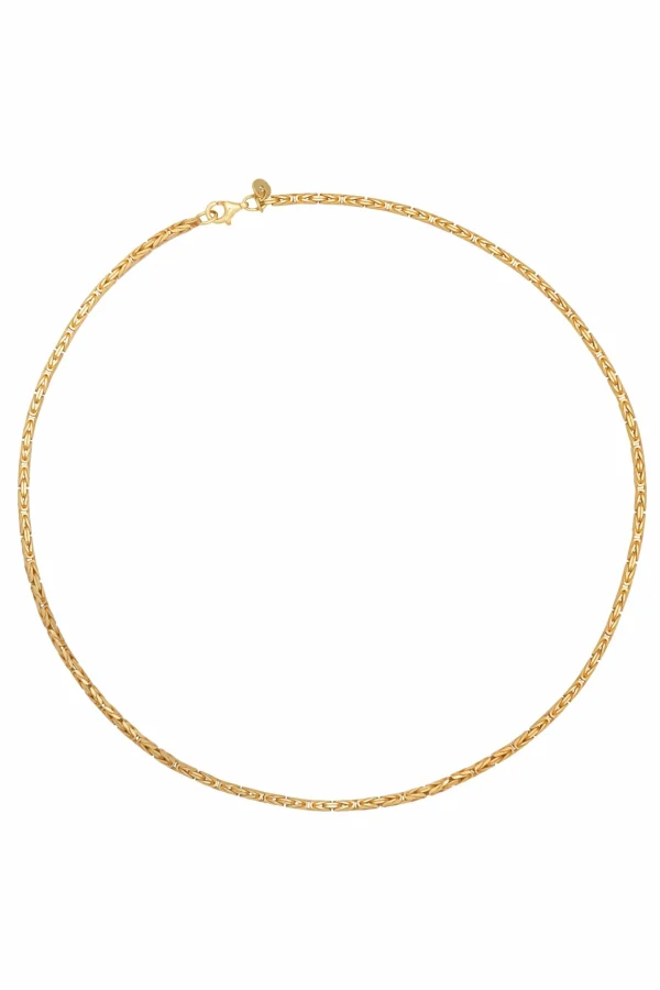 Collier 925 Silber vergoldet Königskette diamantiert