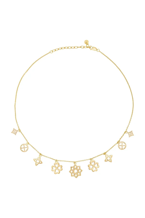 Collier 925 Silber vergoldet Motiv Anhänger