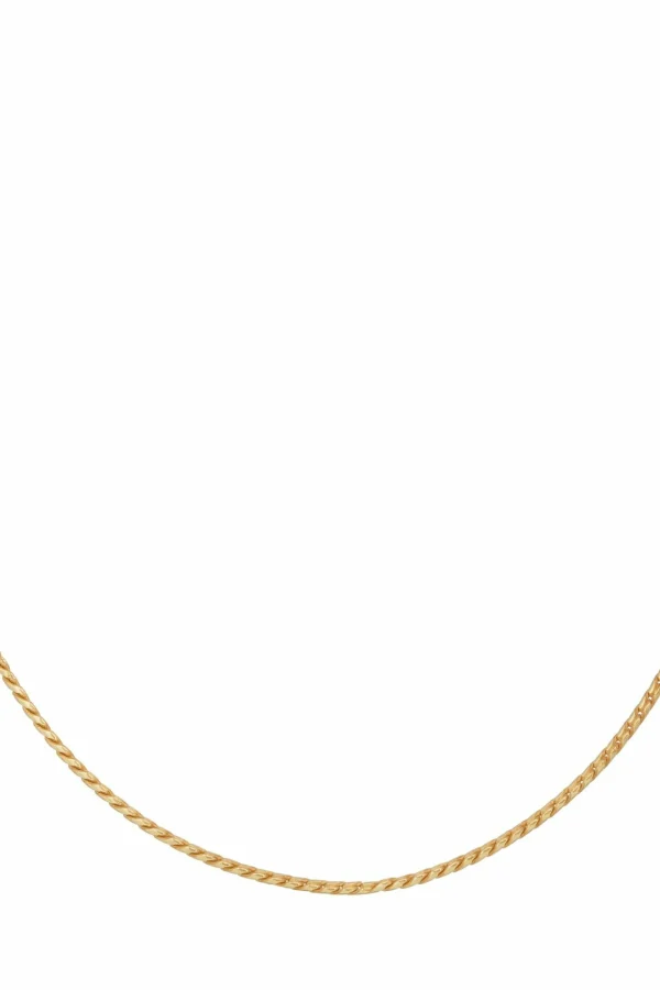 Collier 925 Silber vergoldet Panzerkette rund slim