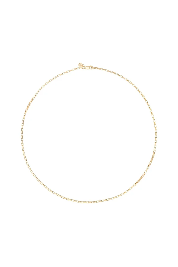 Collier 925 Silber vergoldet edgy Gliederkette