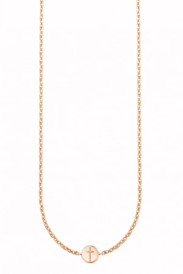 Collier 925/- Sterling Silber rotvergoldet Kreuz