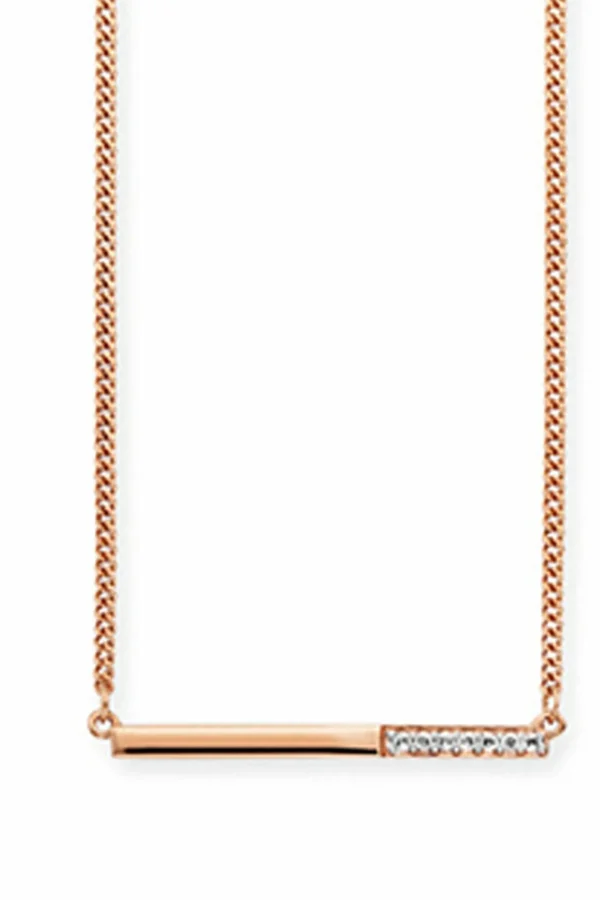 Collier 925/- Sterling Silber rotvergoldet Topas