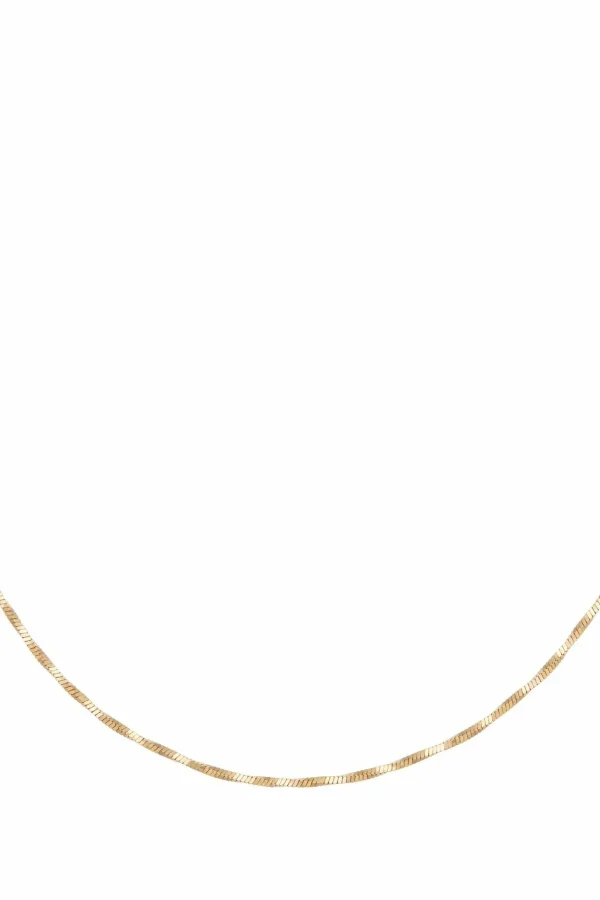 Collier 925/- Sterling Silber Schlangenkette vierseitig diamantiert gedreht vergoldet