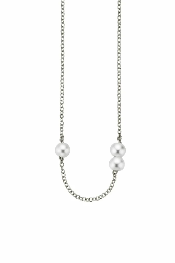 Collier 925/- Sterling Silber Süßwasserzuchtperlen