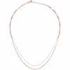Collier 925/- Sterling Silber Venezianer Kette rosé vergoldet zweireihig