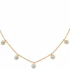 Collier 925/- Sterling Silber vergoldet Anhänger rund Zirkonia