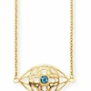 Collier 925/- Sterling Silber vergoldet Topas