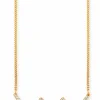 Collier 925/- Sterling Silber vergoldet Topas Wellen