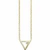 Collier 925 Sterling Silber gelb vergoldet Zirkonia Dreieck