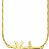 Collier 925/- Sterling Silber vergoldet Zirkonia Kreuz
