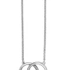 Collier 925/-Sterling Silber rhodiniert Topas