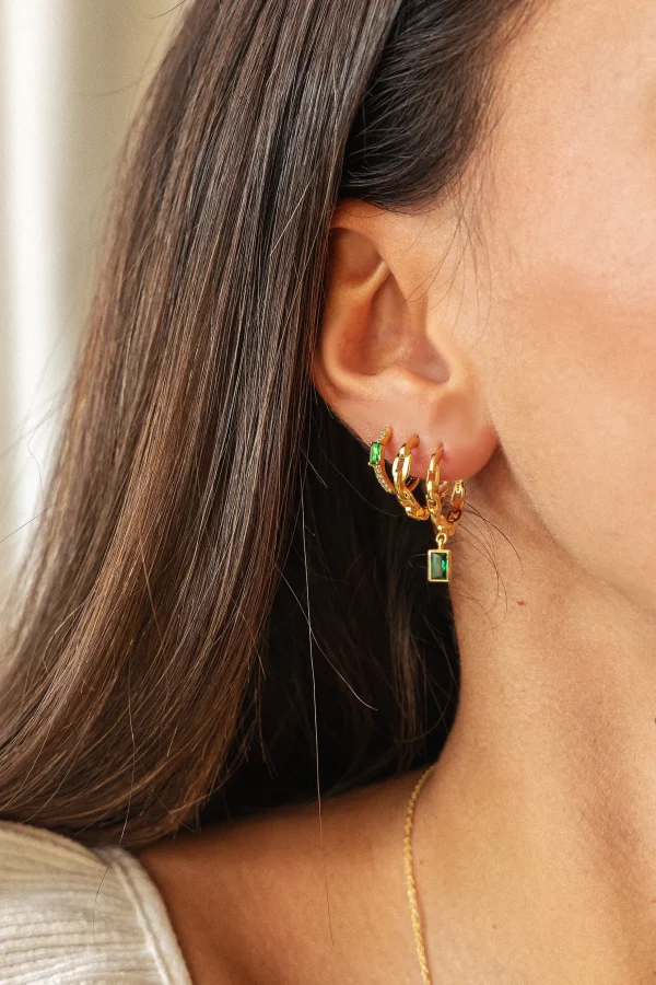 Creole 925 Sterling Silber gelb vergoldet Kettendesign