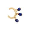 Ear Cuff 925 Silber vergoldet Lapislazuli