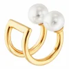 Ear Cuff 925 Silber vergoldet Perlen