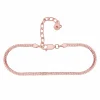 Fußkette 925/- Sterling Silber rosé vergoldet Venezianer Kette zweireihig