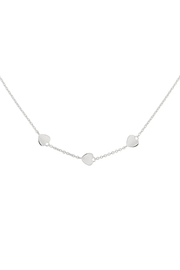 Halskette 925 Sterling Silber rhodiniert Herzen
