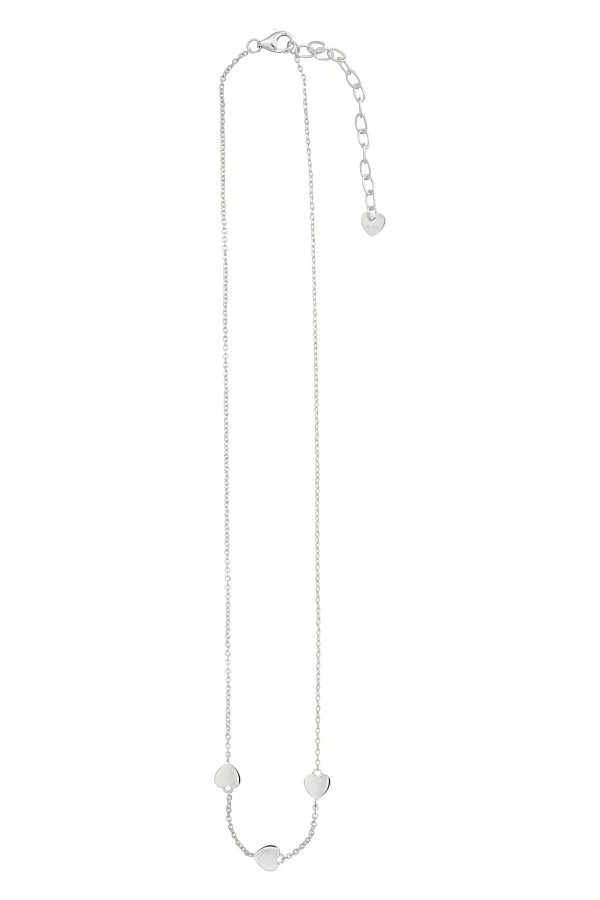 Halskette 925 Sterling Silber rhodiniert Herzen
