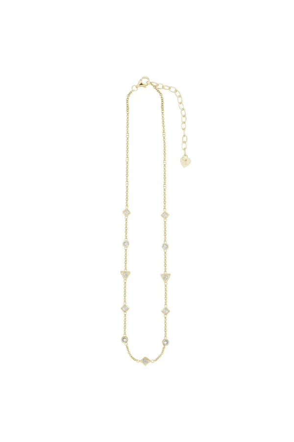 Halskette Choker 925 Silber vergoldet mit Zirkonia