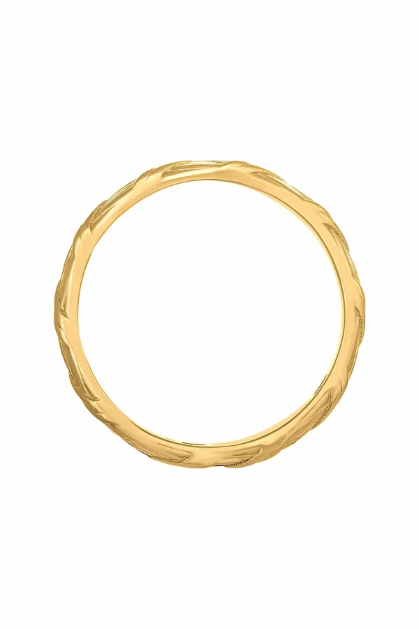 Ring 925 Silber vergoldet Flechtoptik Stacking