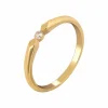 Ring 925 Silber vergoldet mit Zirkonia