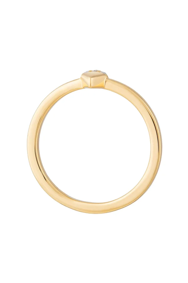 Ring 925 Silber vergoldet Raute Zirkonia
