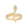 Ring 925 Silber vergoldet Schlange mit Zirkonia