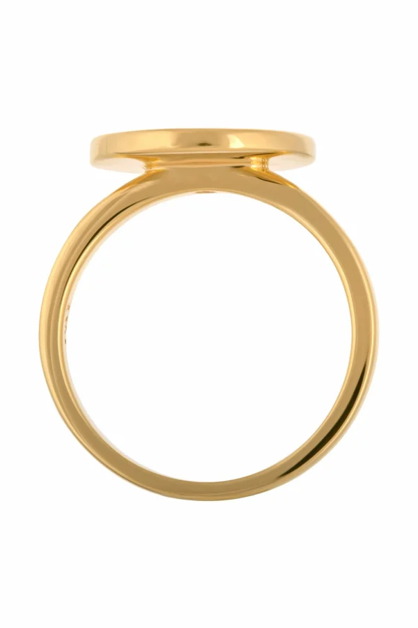 Ring 925 Silber vergoldet Topas Mandala Sonne