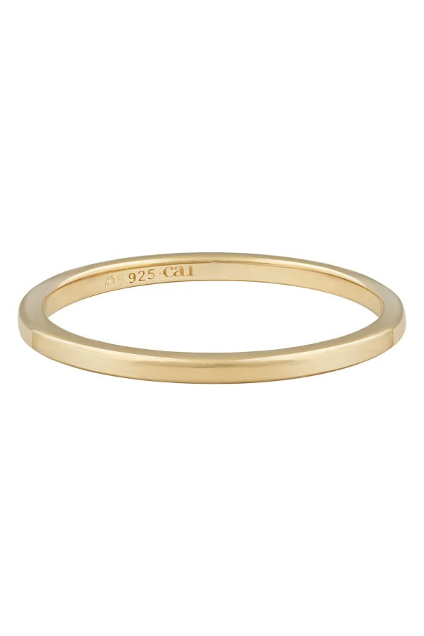 Ring 925 Sterling Silber gelb vergoldet Basic Stacking