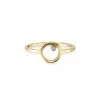 Ring 925 Sterling Silber gelb vergoldet Zirkonia