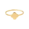 Ring 925 Sterling Silber gelb vergoldet Clover Kleeblatt