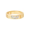 Ring 925 Sterling Silber gelb vergoldet mit Zirkonia Dreiecken