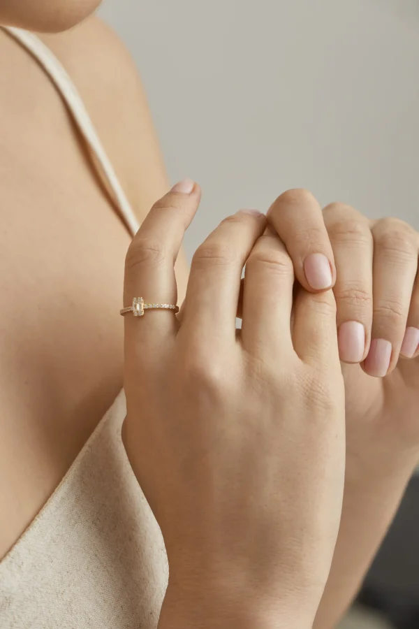 Ring 925 Sterling Silber gelb vergoldet mit Zirkonia