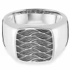 Ring 925/- Sterling Silber oxidiert Wellen